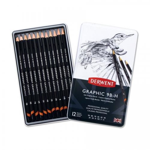 Набір графітних олівців Graphic Sketching Soft 12шт. Derwent