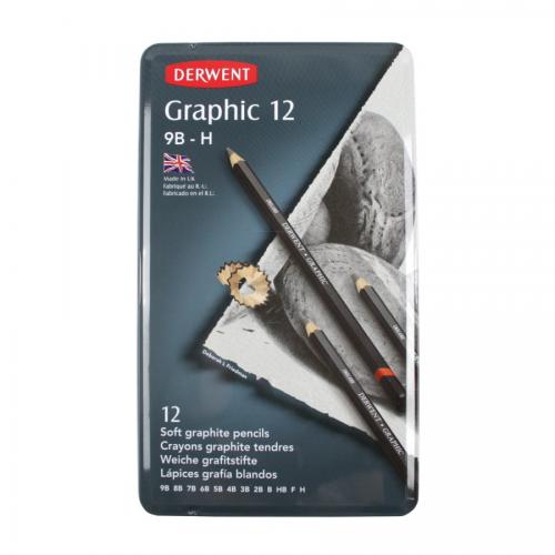 Набір графітних олівців Graphic Sketching Soft 12шт. Derwent