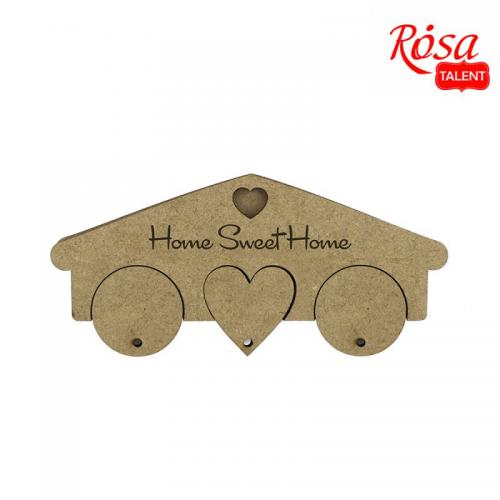 Ключниця Rosa Talent Home Sweet Home 3 брелоки 19.5х1.2х8.7см МДФ Rosa