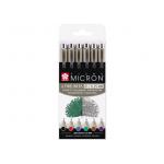 Набір лінерів Sakura Pigma Micron 01 Basic 6кол.