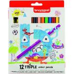 Набір кольорових олівців 12кол.+точилка Bruynzeel TRIPLE Bruynzeel