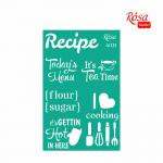 Трафарет самоклеючий Rosa Talent №4031 Recipe book 13х20см