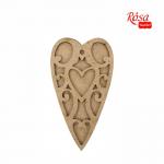 Сердце 3D ажурное-3 Rosa Talent 5,5х10см ДВП