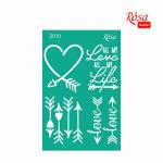 Трафарет самоклеючий Rosa Talent №2010 Love 13х20см