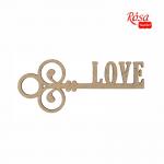 Заготовка ключик Love-3 Rosa Talent 10х3,8см ДВП