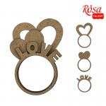 Набір кілець для серветок Love Rosa Talent 6х8.2см ДВП