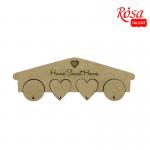 Ключниця Rosa Talent Home Sweet Home 4 брелка 25.2х1.2х8.7см МДФ Rosa