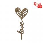Топер Серце-6 Rosa Talent 10х4см ДВП
