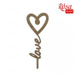 Топер Серце-5 Rosa Talent 10х4см ДВП