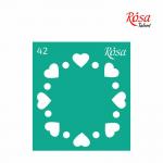 Трафарет самоклеючий Rosa Talent 9х10см №42