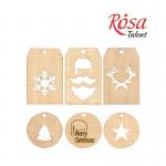 Мітки новорічні Rosa Talent 6шт. фанера