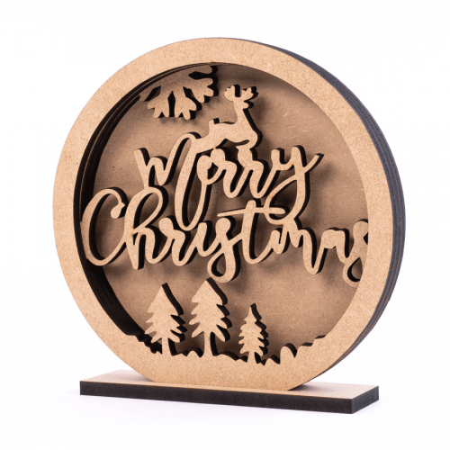 Заготовка 3D композиція Marry Christmas Rosa Talent МДФ 12х20см