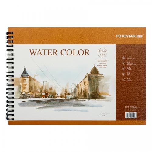 Альбом для акварелі Potentate 300 г, 16 аркушів, Cold Press, спіраль