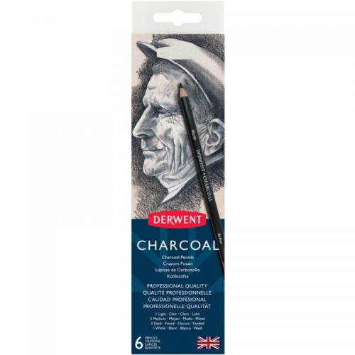 Набір вугільних олівців 6шт. Charcoal Derwent