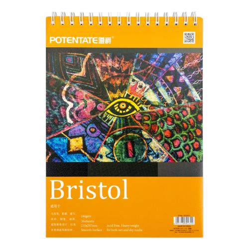 Альбом для рисунку Potentate Bristol Pad A4, 240 г, 36 аркушів, Ultra Smooth