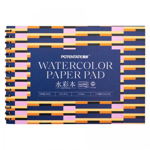 Альбом для акварелі Potentate A4, 300 г, 16 аркушів, Cold Press, 100% бавовна