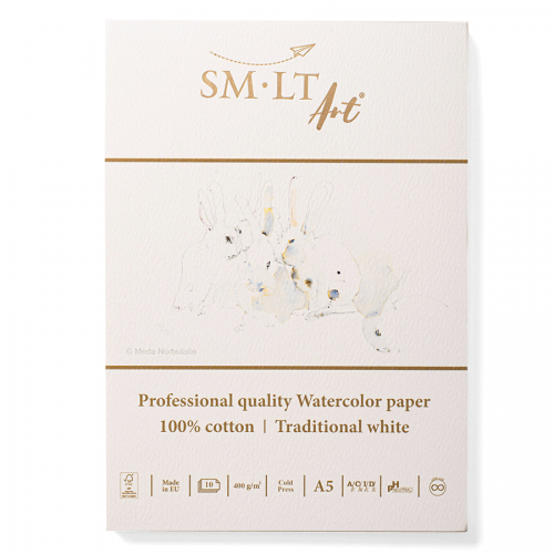 Блок для акварелі Smiltainis Pro Create А5 400г 10а 100% бавовна