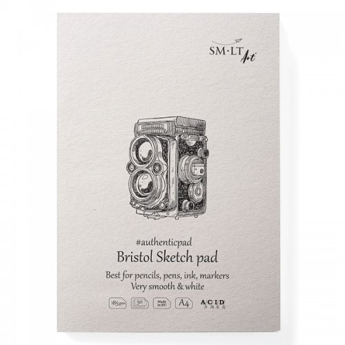 Альбом для ескізів Authentic Bristol Smiltainis А4 185г 50а
