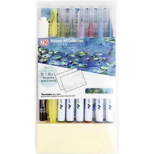 Набір Kuretake ZIG Watercolour Historic Art Collection - Claude Monet