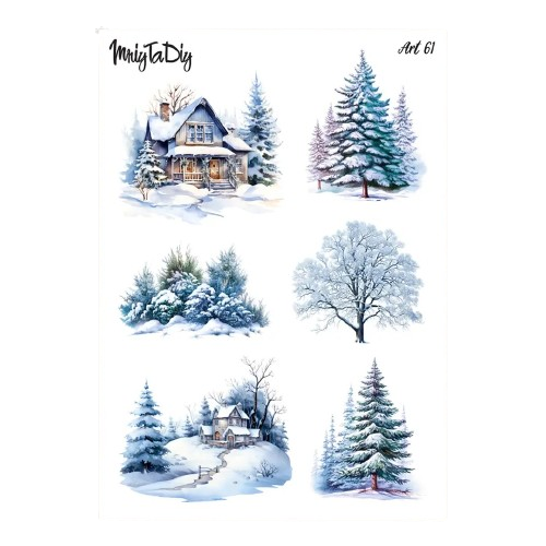 Стікер-наклейки MriyTaDiy Art Зима 10х15см