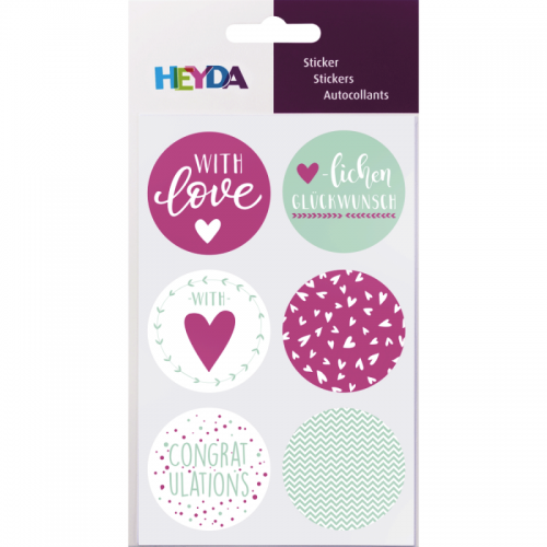 Наклейки Heyda Love d-4см