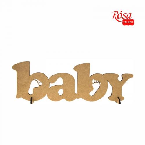 Заготовка напис BABY Rosa Talent 37х12см МДФ