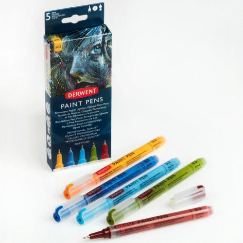 Набір кольорових ручок Derwent Paint Pen Palette №2 5шт.