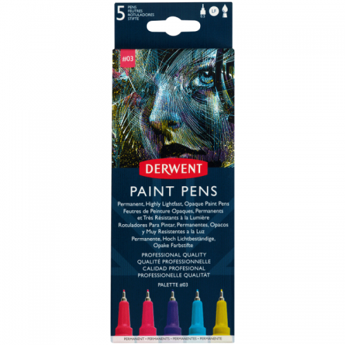 Набір кольорових ручок Derwent Paint Pen Palette №3 5шт.