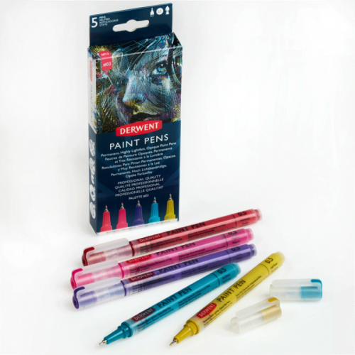 Набір кольорових ручок Derwent Paint Pen Palette №3 5шт.