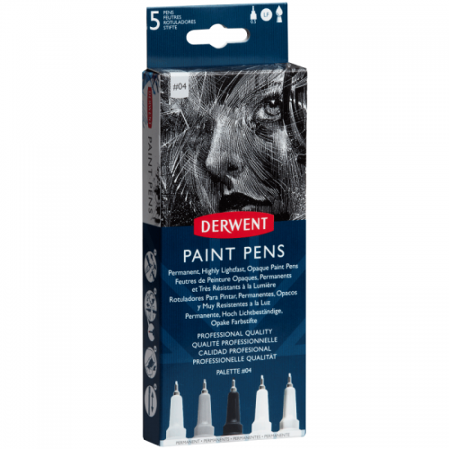 Набір кольорових ручок Derwent Paint Pen Palette №4 5шт.