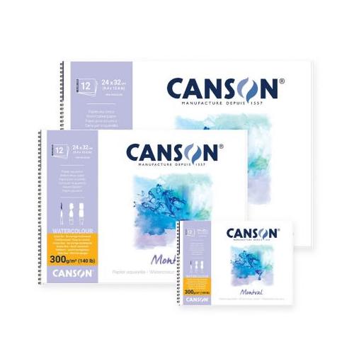 Альбом для акварелі на спіралі Montval Canson 12а 300г