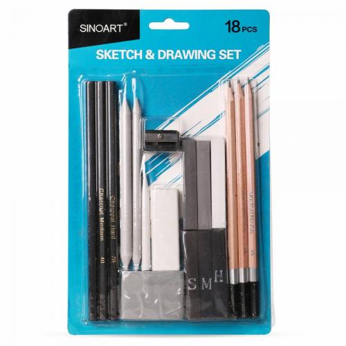 Набір для рисунку та скетчингу Sinoart Sketch & Drawing 18 предметів
