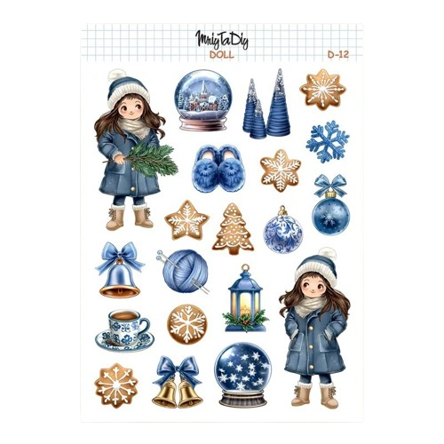Стікер-наклейки MriyTaDiy Doll Сніжна казка 10х15см