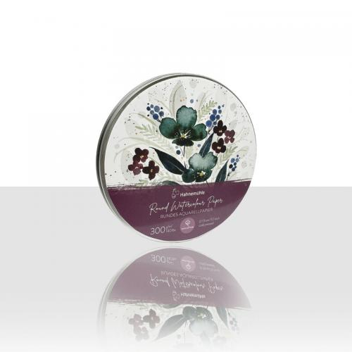 Листівки для акварелі Hahnemuhle Expression Round d-13см 300г 30а 100% хлопок в металевій коробці