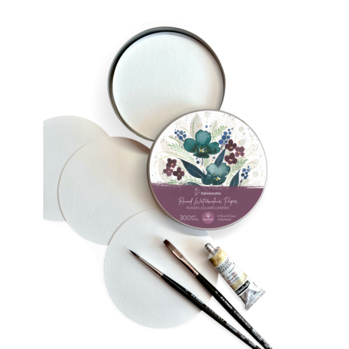 Листівки для акварелі Hahnemuhle Expression Round d-13см 300г 30а 100% хлопок в металевій коробці