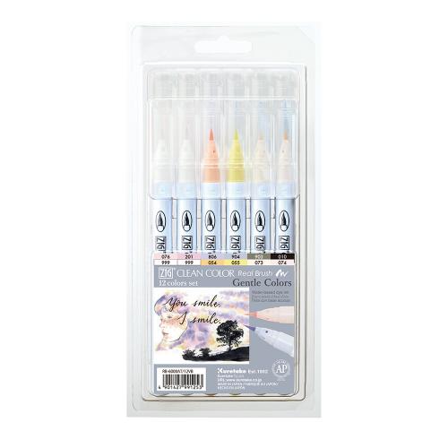 Набір маркерів Kuretake ZIG Clean Color Real Brush Colors B 12кол.