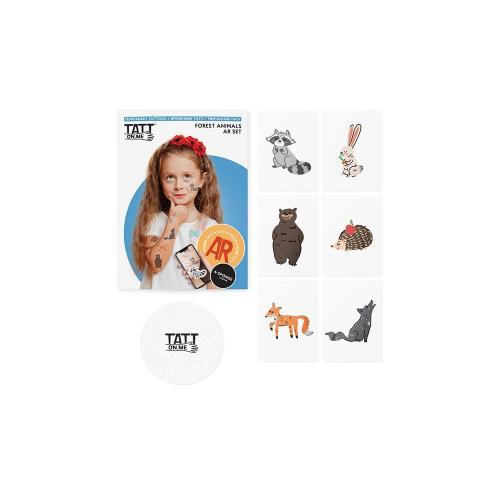 Набір тимчасових тату TATTonMe Forest animals AR set