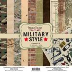 Набір дизайнерського паперу FD Military Style 20х20см 200г 10а двосторонній