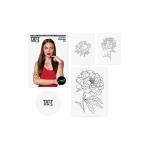 Набір тимчасових тату TATTonMe Graphic Flowers set
