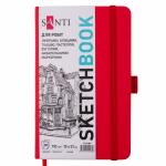 Скетчбук для графіки Santi 13х21см 110г 80а тверда палітурка червоний
