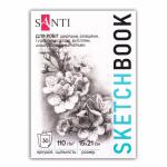 Скетчбук для графіки Santi Flowers А5 110г 30а тверда підложка