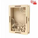 Рамка для фото 3D Live. Love. Laugh Rosa Talent фанера 13х18см