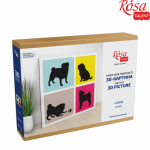 Набір картина 3D Rosa Talent 4 Dogs 30х30см, ДВП грунтоване 3 шари