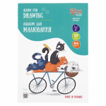 Альбом для малювання Rosa Cats on a Bicycle А4 100г 30а