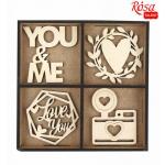 Набір Love you Rosa Talent фанера 13х13см 12шт.