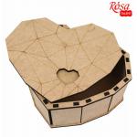 Подарункова коробка Серце Rosa Talent МДФ 26х21х9см