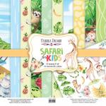 Набір паперу для скрапа Safari for kids Fabrica Decoru 20х20см 10а