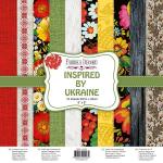 Набір паперу для скрапа Inspired by Ukraine Fabrica Decoru 20х20см 10а