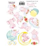 Наклейка-стікер My cute Baby elephant girl Fabrica Decoru 239