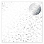 Калька з фольгуванням FD Silver Drawing pins and paperclips 30,5х30,5см